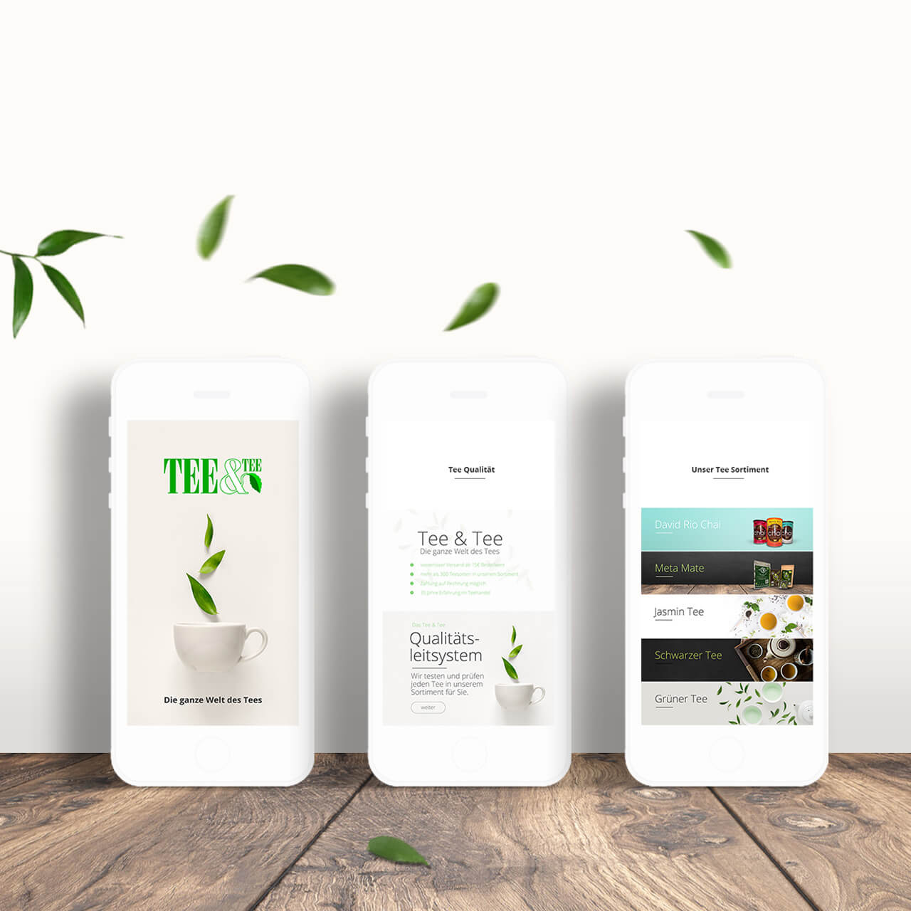 Webdesign für einen Tee Online Shop
